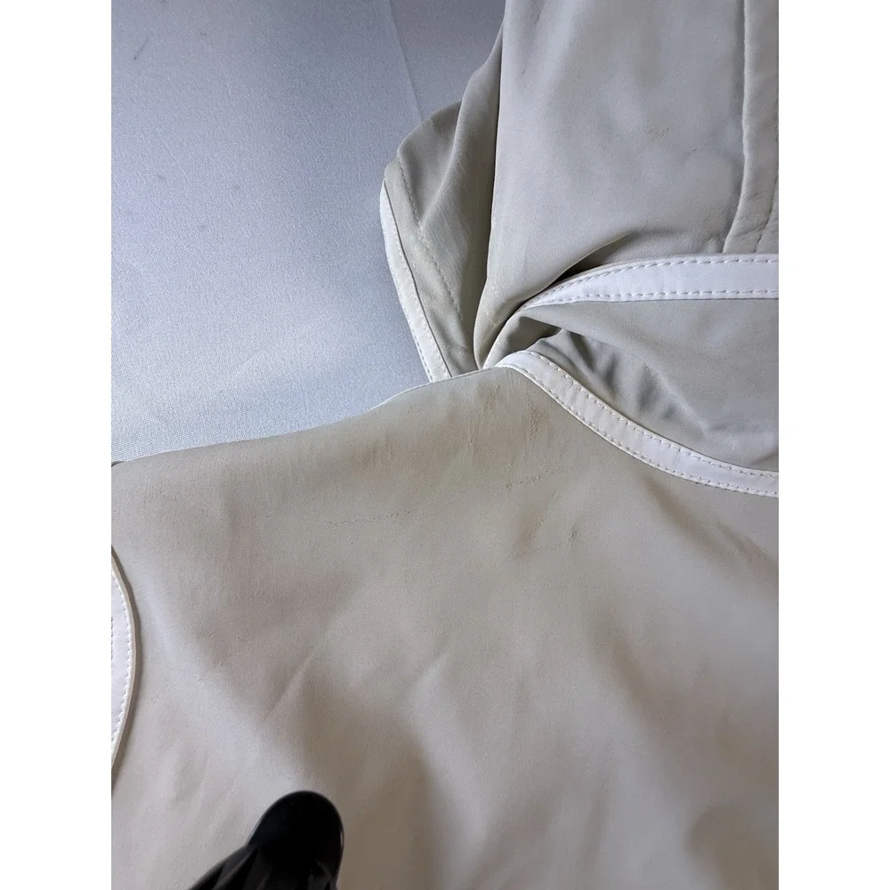 Weatherproof Vintage Women's Hooded Rain Jacket beig Polyurethane‎ large